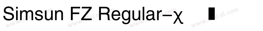 Simsun FZ Regular字体转换